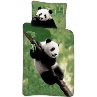 Panda Junior Sengetøj 100x140 cm - 100 procent bomuld
