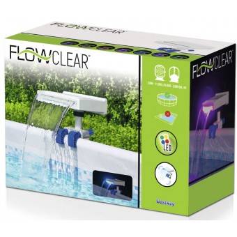Bestway Flowclear Beroligende LED-vandfald til Pool