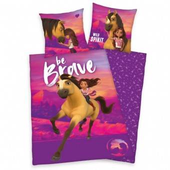 Heste Spirit 'Be Brave' Sengetøj - 100 Procent Bomuld