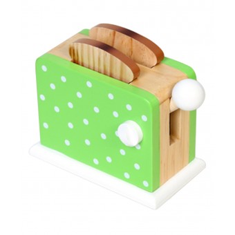 Toaster grøn m. prikker til børn