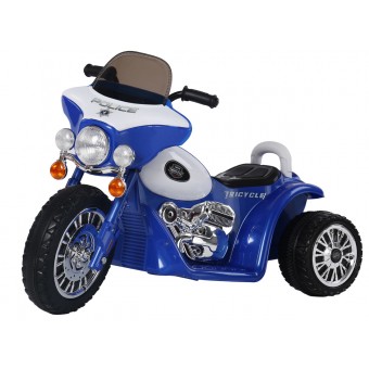 EL Politi Motorcykel til Børn, Blå