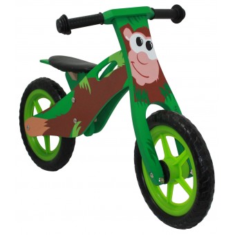 Løbecykel ABE i træ med rigtige lufthjul