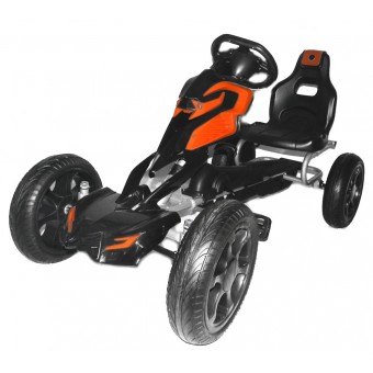 MegaLeg Pedal Gokart Orange til børn 4-10 år