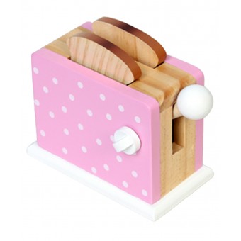 Toaster pink m. prikker til børn