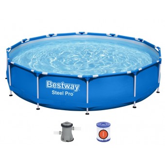 Bestway Steel Pro Frame Pool 366 x 76 cm m/pumpe