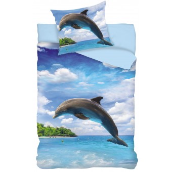 Delfin Sengetøj, 100 procent bomuld